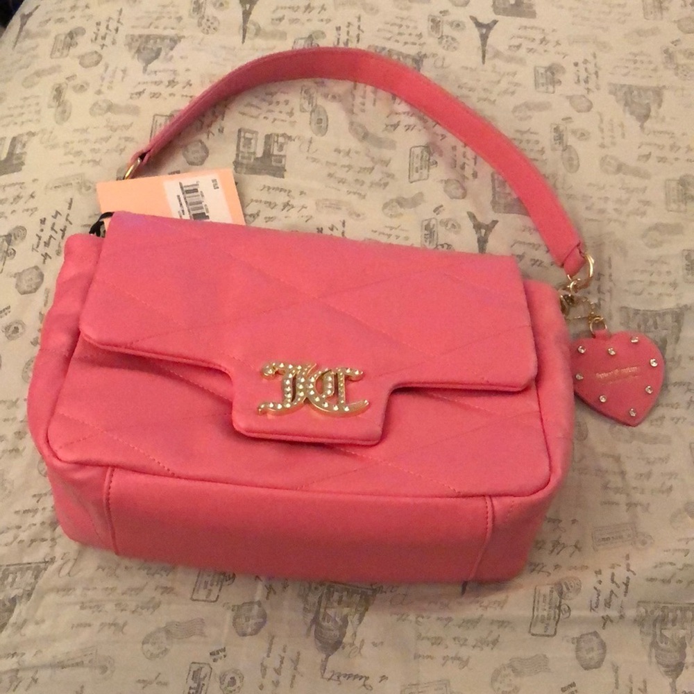 Juicy Couture Brighter Than a Diamond Shoulder Bag Color Pink Lemonade NWT